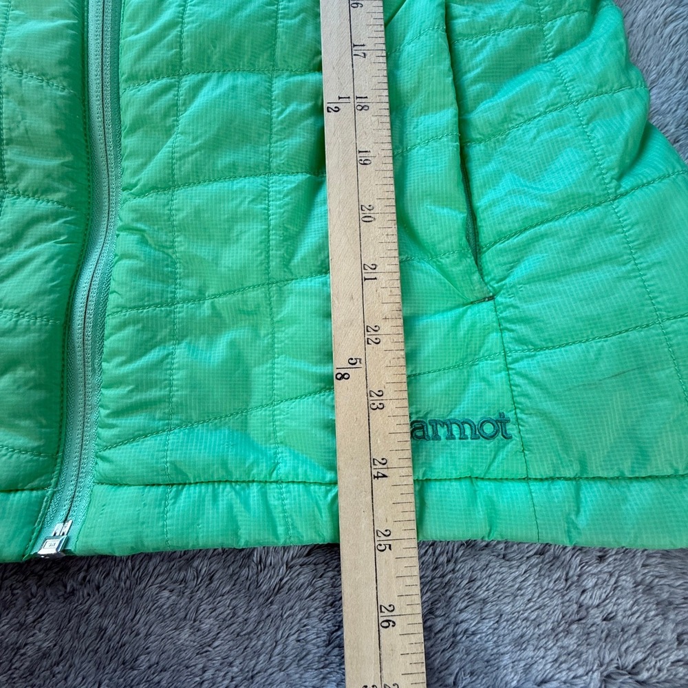 Marmot Puffer Jacket Medium Quilted Lightweight Bright Lime Green Outdoor - Picture 10 of 16